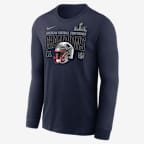 New England Patriots 2026 AFC Champions Glory Shield Men's Nike NFL Long-Sleeve T-Shirt - Navy