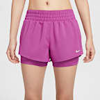 Nike Dri-FIT One Women's Mid-rise 8cm (approx.) 2-in-1 Shorts
