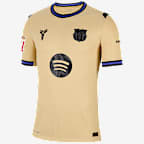 Frenkie de Jong Barcelona 2025/26 Match Away Men's Nike Dri-FIT ADV Soccer Jersey - Gold