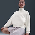 Nike 24.7 ImpossiblySoft 女款 Dri-FIT 寬版半長式拉鍊上衣