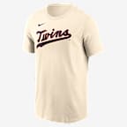 Royce Lewis Minnesota Twins 2026 MLB at Field of Dreams Men's Nike MLB T-Shirt - Natural