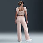 Nike Sportswear Phoenix Cozy Bouclé cropped knit damestop met korte mouwen