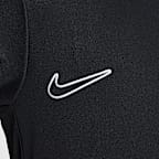 Nike Academy voetbaltrainingstop met Dri-FIT, lange mouwen en korte rits voor kids