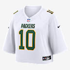 Jordan Love Green Bay Packers Women's Nike NFL Cropped Tundra Game Jersey - White