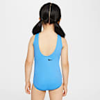Traje de baño de una pieza con diseño de espalda en U para niñas talla pequeña Nike Swim