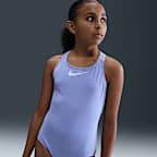 Traje de baño de una pieza con espalda deportiva para niña talla grande Nike Swim Effortless Essential