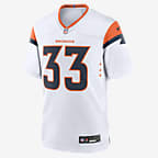 Jersey de fútbol americano Nike de la NFL Game para hombre Javonte Williams Denver Broncos - Blanco