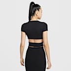 Nike Sportswear Chill Knit Women's Tight Short-Sleeve Cropped Mini-Rib Top