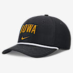 Iowa Primetime Rise Campus Men's Nike College Adjustable Hat - Black