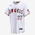 Mike Trout Los Angeles Angels USA 250 Men's Nike MLB Stadium Jersey - White