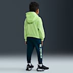 Conjunto de 2 piezas de sudadera con gorro de tejido Fleece ligero infantil Nike Glow With Me