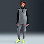 Långärmad fotbollsträningströja Nike Academy Dri-FIT med kvartslång dragkedja för ungdom