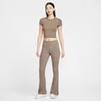 Nike Sportswear Chill Knit Women's Tight Short-Sleeve Cropped Mini-Rib Top