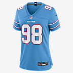Jeffery Simmons Tennessee Titans Women's Nike NFL Game Jersey - Light Blue