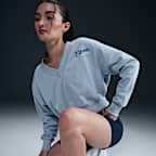 ナイキ スポーツウェア フェニックス フリース ウィメンズ オーバーサイズド Vネック クロップド トップ