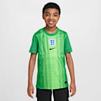 England 2025/26 Stadium Goalkeeper Older Kids' Nike Dri-FIT Football Replica Short-Sleeve Shirt