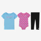 Conjunto de 3 piezas de body para bebé (12 a 24 meses) Nike Swoosh Logo - Multicolor