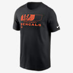 Playera Nike de la NFL para hombre Cincinnati Bengals Air Essential - Negro