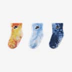 Nike Baby Tie-Dye Gripper Socks (3 Pairs) - Multi-Color