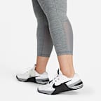 Nike Pro Women's Mid-Rise Crop Mesh-Panel Leggings (Plus Size)