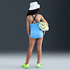 Traje de baño de una pieza de espalda cruzada para niña talla grande Nike Swim