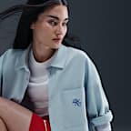 ナイキ スポーツウェア チル ポプリン ウィメンズ ルーズ ロングスリーブ ボタンアップ トップ