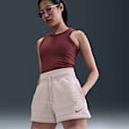 ナイキ スポーツウェア フェニックス フリース ウィメンズ ルーズ ハイウエスト 5cm ロゴ ショートパンツ