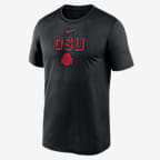 Playera universitaria Nike Dri-FIT para hombre Ohio State Sideline Legend - Negro