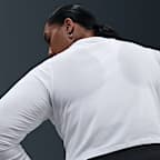 Nike Sportswear Chill Knit kort, langermet overdel med smal passform til dame (pluss-størrelse)