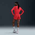 Shorts de correr Dri-FIT de tiro medio con forro de ropa interior para mujer Nike Tempo