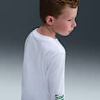 Playera de manga larga para niños talla pequeña Nike Glow With Me