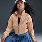 เสื้อแจ็คเก็ตวอร์มแบบถักเด็กโต Nike Sportswear (หญิง)