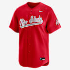 Jersey de béisbol universitario Nike Limited para hombre Ohio State Buckeyes
