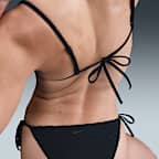 Nike Swim Women's Terry Texture Tie String Bikini Bottom