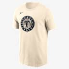 Texas Rangers Camo Men's Nike MLB T-Shirt - Cream