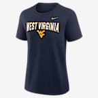 West Virginia Arch Logo Women's Nike College T-Shirt - Navy