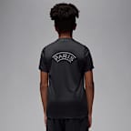 Playera de fútbol de manga corta Jordan Dri-FIT para niños talla grande Paris Saint-Germain Strike Fourth