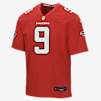 Michael Penix Jr. Atlanta Falcons Big Kids' Game Jersey - Red