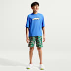 Playera de manga corta Dri-FIT UV para niño talla grande Nike Swim Hydroguard