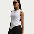 Playera de tirantes de tela de canalé ajustada para mujer Nike Sportswear