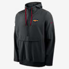 Chamarra con gorro de medio cierre Nike de la NFL para hombre Washington Commanders Alt Anorak - Negro