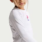 나이키 스윔 하이드로가드 리틀키즈(여아) 드라이 핏 UV 긴팔 탑