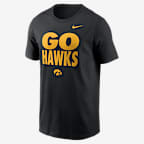 Iowa Sideline Slogan Men's Nike Dri-FIT College Long-Sleeve T-Shirt - Black