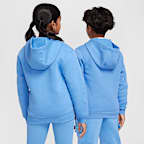 Sudadera con gorro de cierre completo para niños talla grande Nike Sportswear Club Fleece