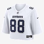 CeeDee Lamb Dallas Cowboys Women's Nike NFL Cropped Tundra Game Jersey - White