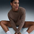 Sudadera de French Terry con cuello redondo para mujer Nike Dri-FIT One