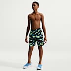 Shorts de playa o alberca con forro de ropa interior de 18 cm para niño talla grande Nike Swim Breaker