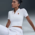 NikeCourt Heritage Women's Short-Sleeve Cropped Tennis Polo
