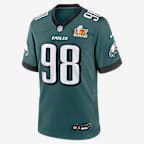 Jalen Carter Philadelphia Eagles Super Bowl LIX Men's Nike NFL Game Jersey - Green