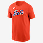 Francisco Lindor New York Mets Cooperstown 40th Anniversary Men's Nike MLB T-Shirt - Orange